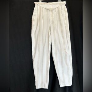 Limited Express White with Tan Stripes Vintage 80’s Retro Fold Down Waist Sz 5/6